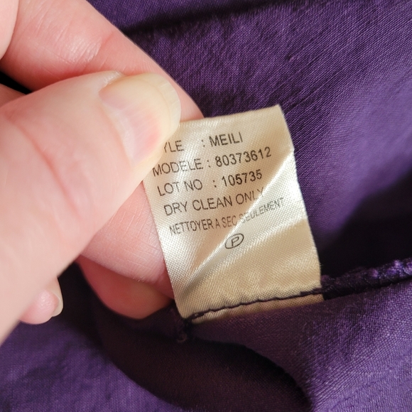 Theory Meili linen blend pintuck short sleeve dress size 2 - Picture 12 of 12